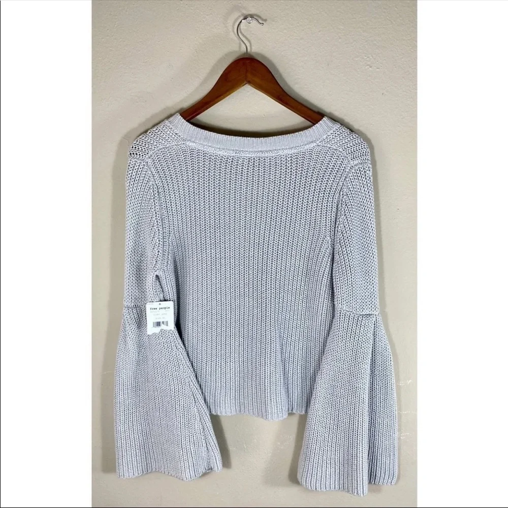 Free People Cropped Bell Sleeved Sweater - Picture 2 of 5